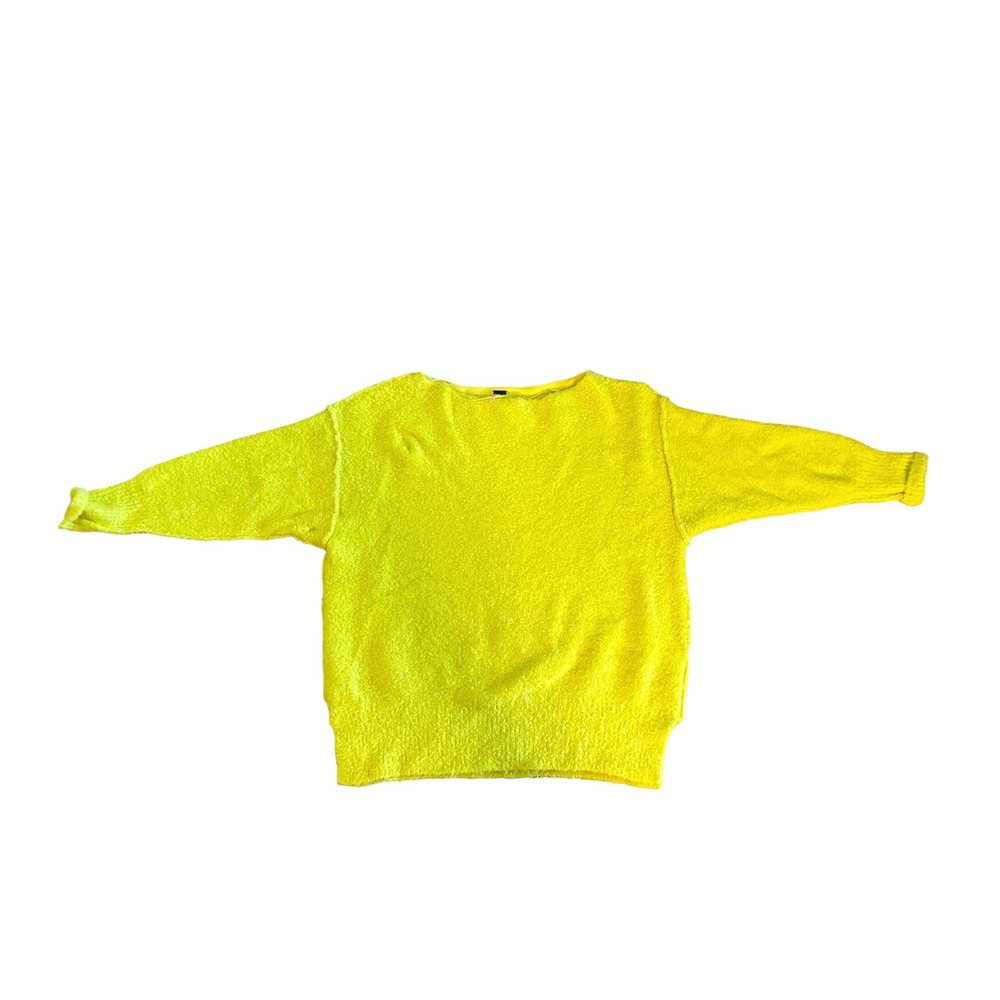 Free People Bright Yellow Crewneck Sweater